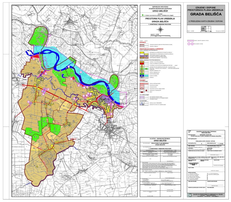 karta belišće Prostorni i Urbanistički planovi | Grad Belišće karta belišće