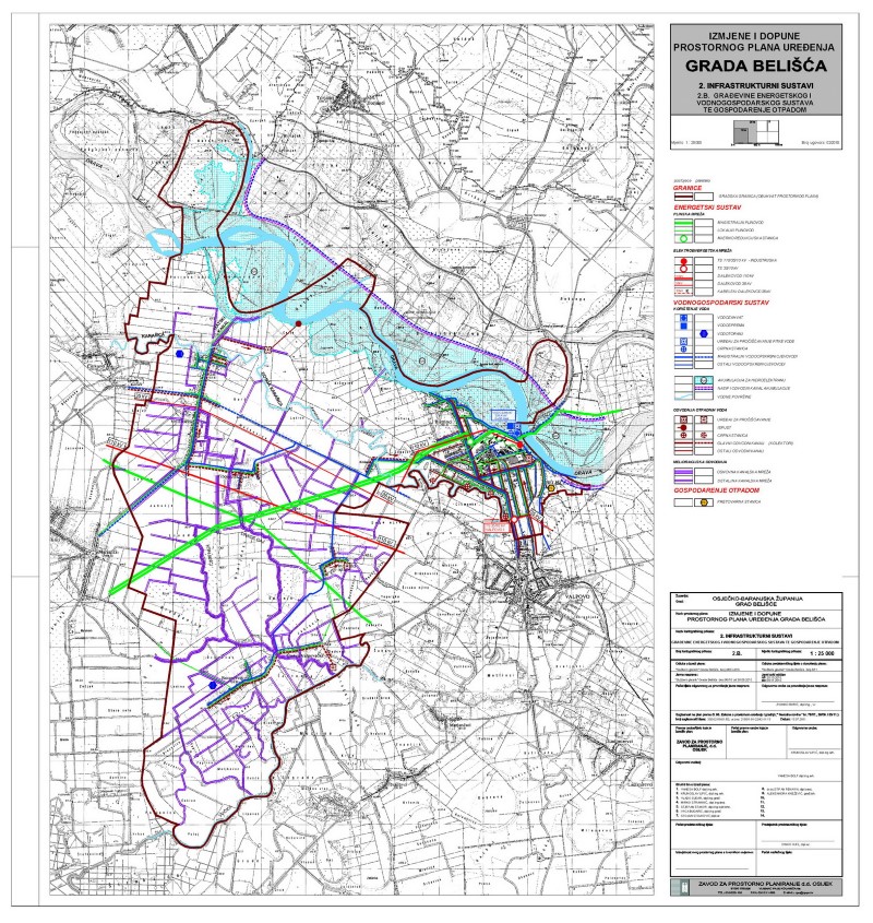 karta belišća Prostorni i Urbanistički planovi | Grad Belišće karta belišća
